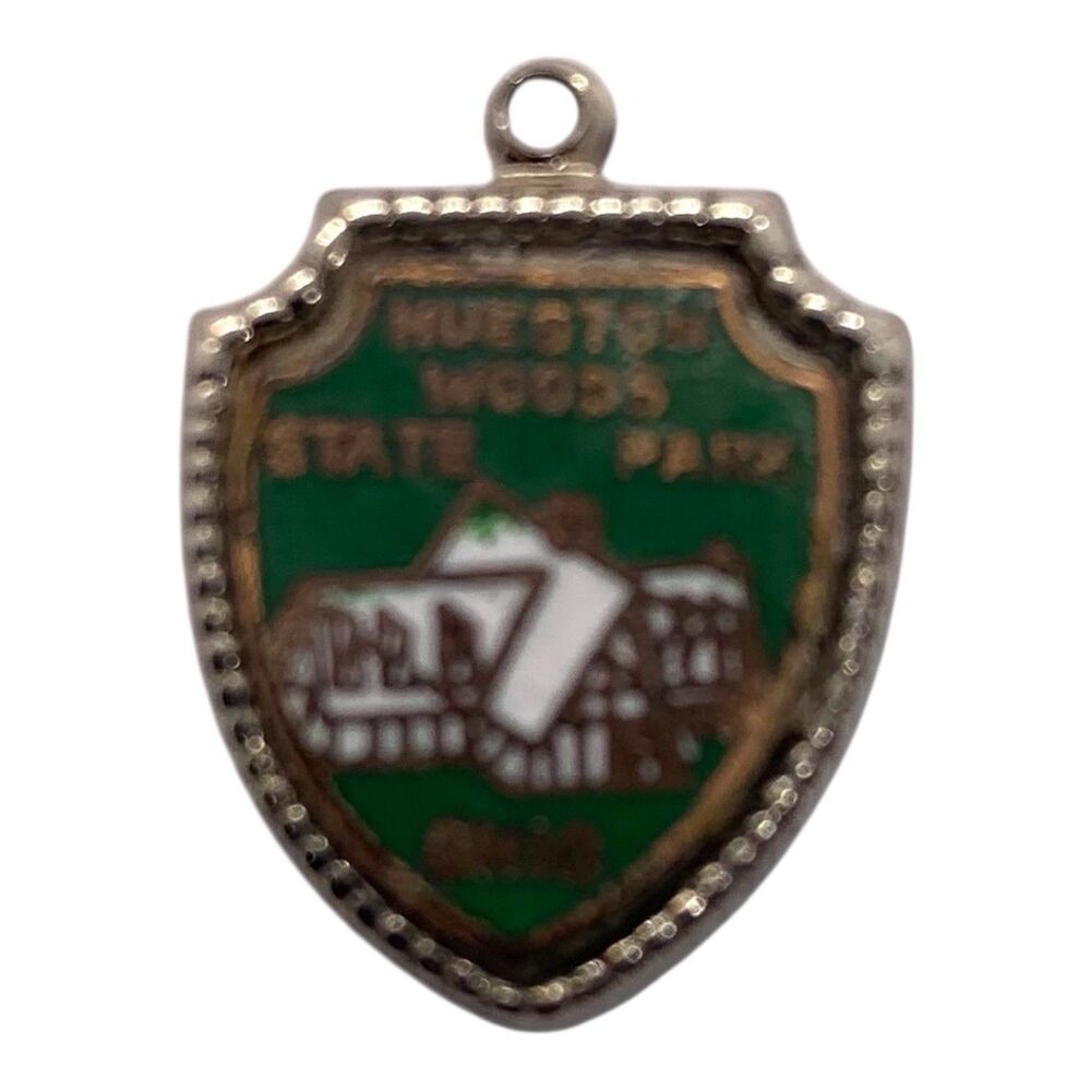 Houston Woods State Park Ohio Pendant Bracelet Charm Marked Sterling